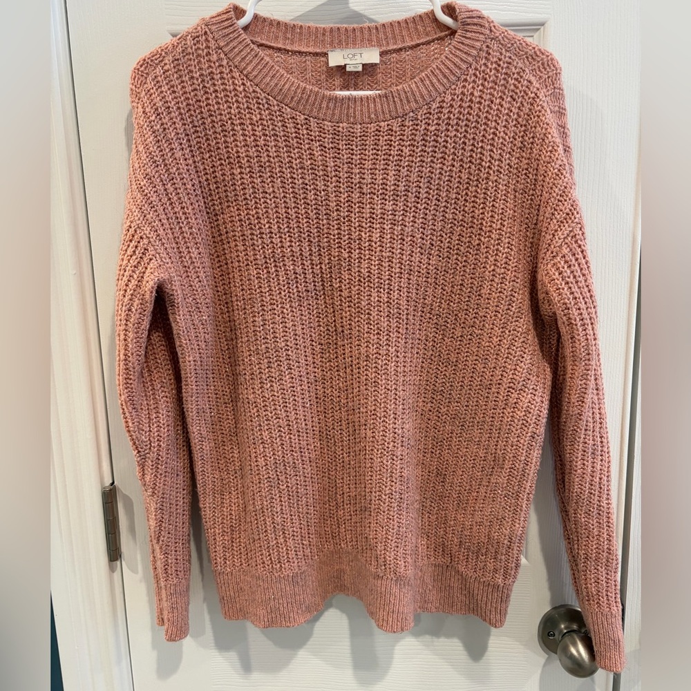 LOFT Women's Pink Knit Sweater